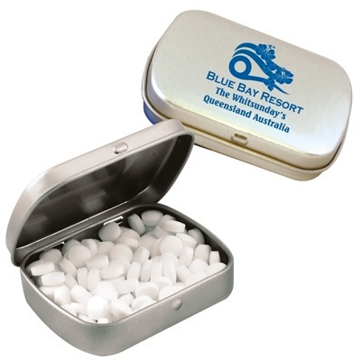 Sugar Free Breath Mints in Silver Tin