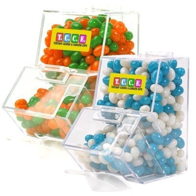 Corporate Colour Mini Jelly Beans in Dispenser
