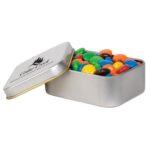 M&M’s in Silver Rectangular Tin