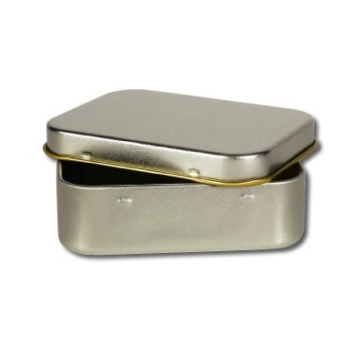 Silver Rectangular Tin