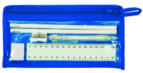 Stationery Set Ruler, Pencils, Pen, Sharpener And Rubber