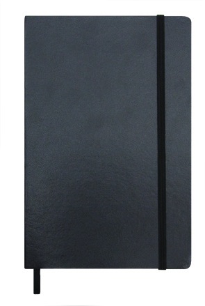 Notebook Large 190 X 265mm With Elastic Closure 192 Cream Lined Pages