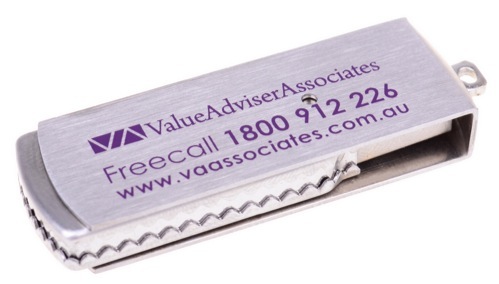 Metal swivel flash drive