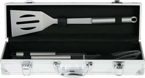 Bbq Tool Set 3 In Aluminium Case Leisure