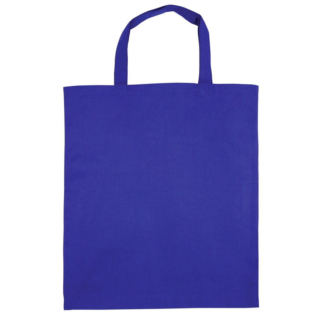 Coloured Cotton Short Handle Tote Bag