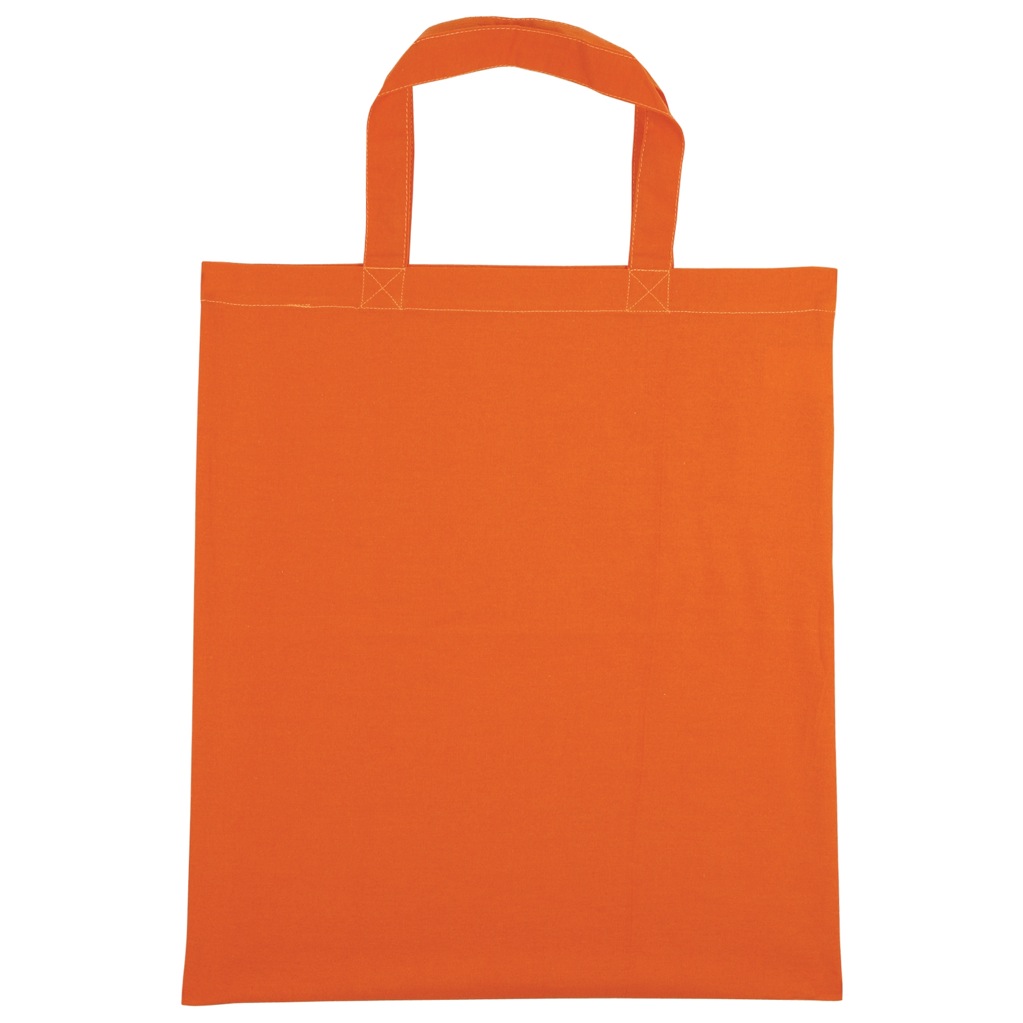 Coloured Cotton Short Handle Tote Bag