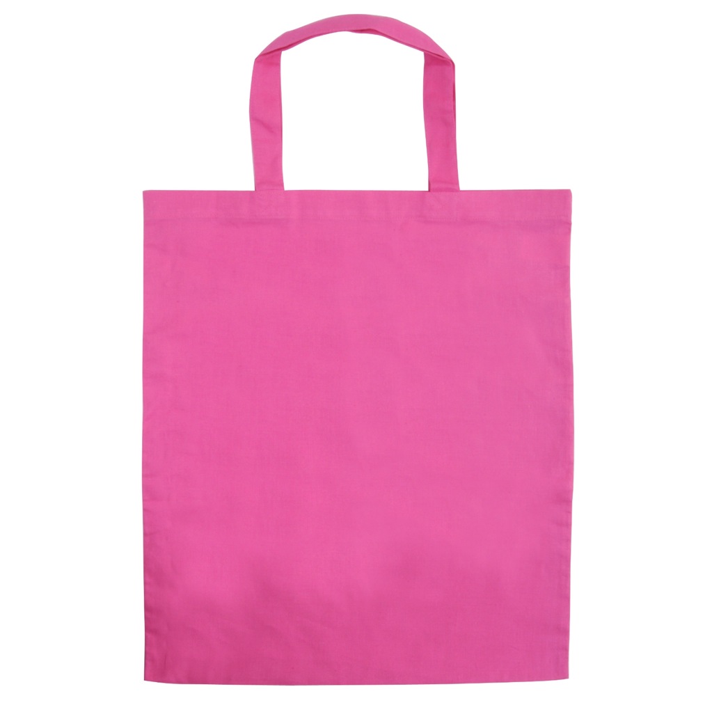 Coloured Cotton Short Handle Tote Bag