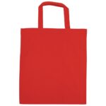Coloured Cotton Short Handle Tote Bag