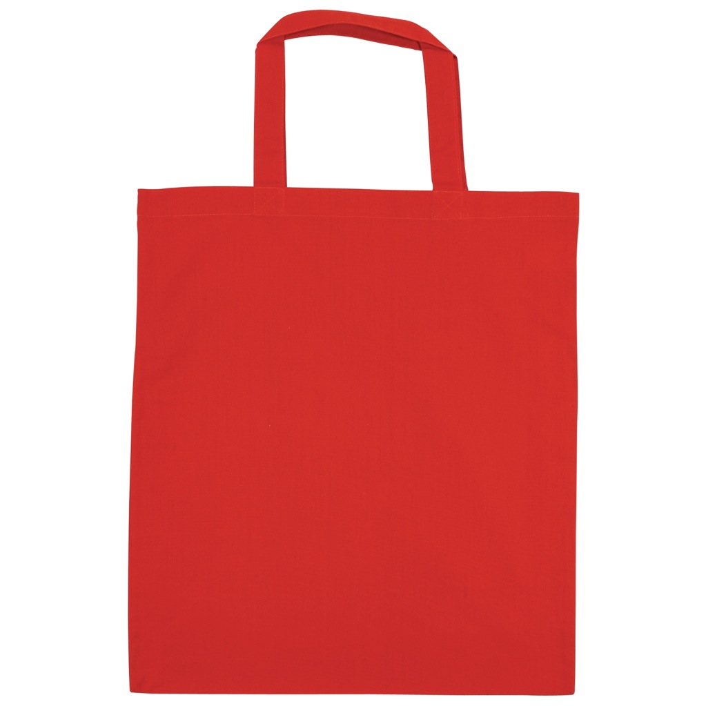 Coloured Cotton Short Handle Tote Bag