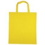 Coloured Cotton Short Handle Tote Bag