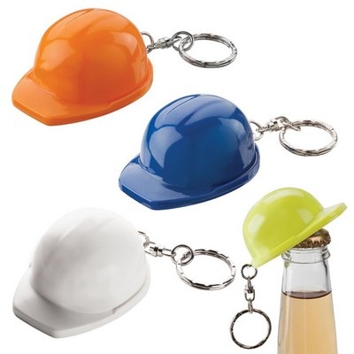 Hard Hat Keyring White