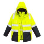 Mens Hi Vis 4 in 1 Waterproof Jacket