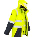 Mens Hi Vis 4 in 1 Waterproof Jacket