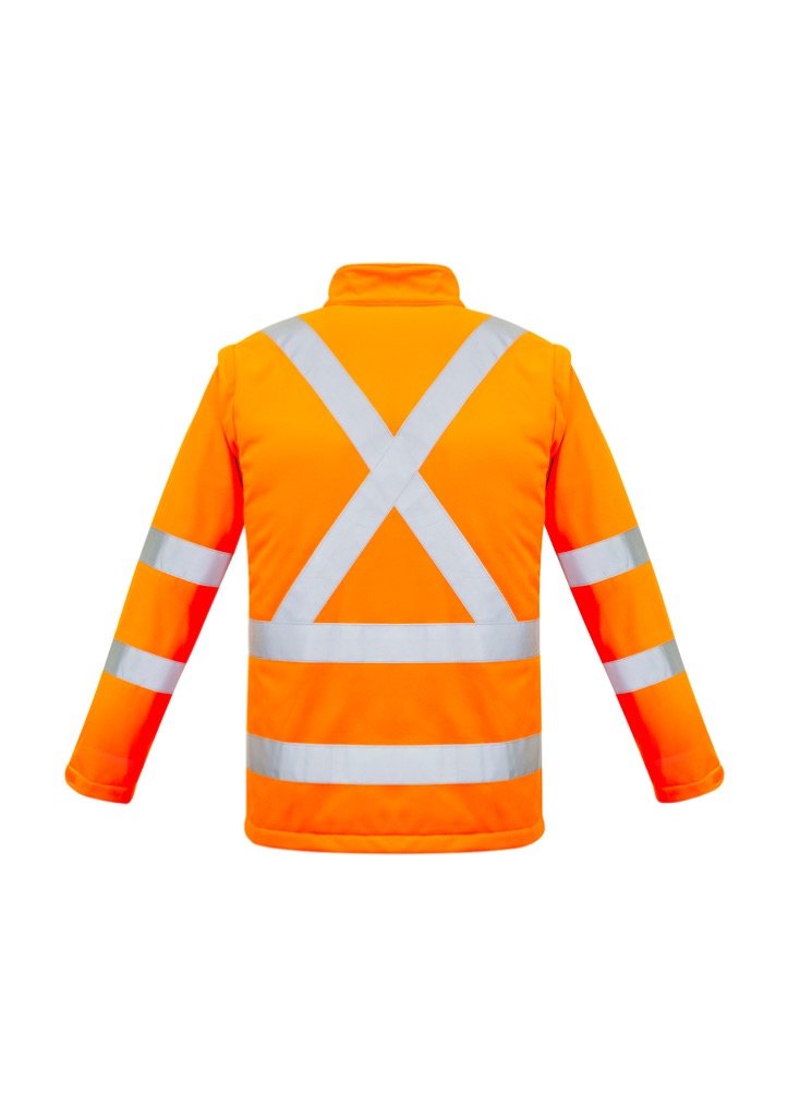 Unisex Hi Vis 2 in 1 X Back Soft Shell Jacket
