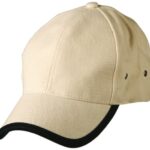 Heavy Brushed Cotton Peak & Back Trimp Cap