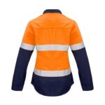 Womens FR Closed Front Hooped Taped Spliced Shirt