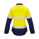 Womens FR Closed Front Hooped Taped Spliced Shirt