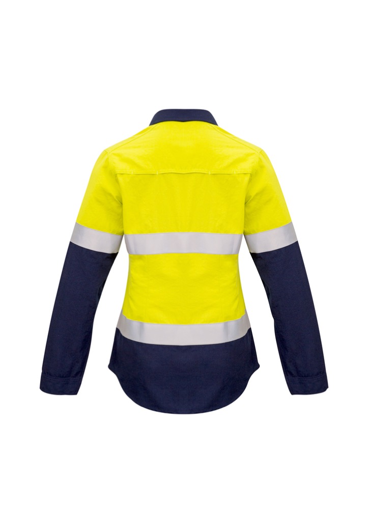 Womens FR Closed Front Hooped Taped Spliced Shirt