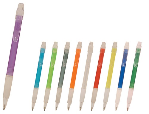 Plastic Pen Push Button Rubber Grip Proton