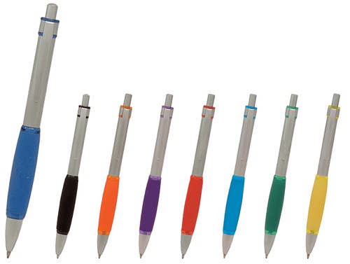 Metal Pen Click Action With Rubber Barrel Polar