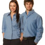 Mens W/F Chambray Shirt L/S
