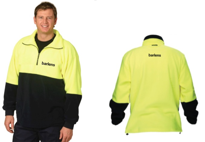 Hi-Vis Polarfleece Half Zip Pullover