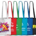 Coloured Cotton Long Handle Bag