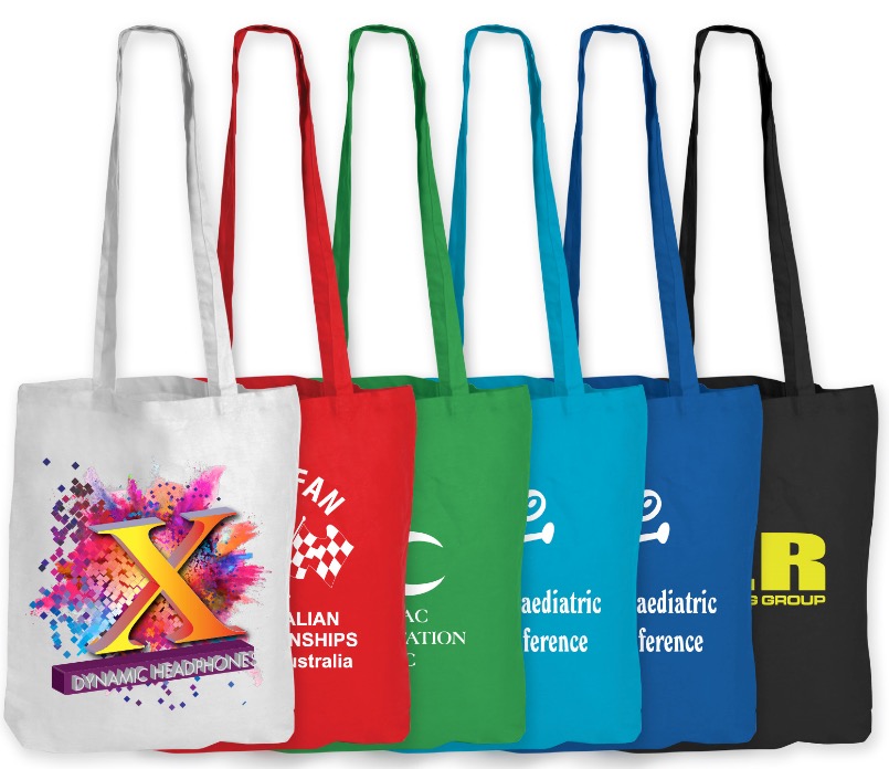Coloured Cotton Long Handle Bag