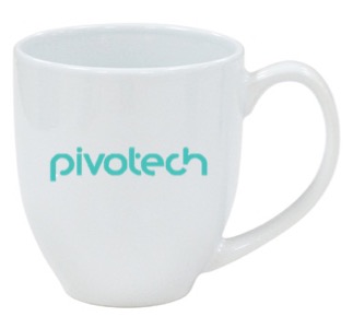 Coffee Mug 450ml Two Tone Orange And White Curvy