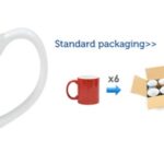 Coffee Mug 450ml Two Tone Orange And White Curvy
