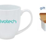 Coffee Mug 450ml Two Tone Orange And White Curvy