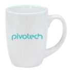 Coffee Mug 450ml Two Tone Orange And White Curvy