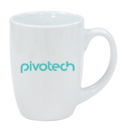 Coffee Mug 450ml Two Tone Orange And White Curvy
