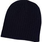 Acrylic Knit Beanie With Cable Row Feature
