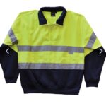 Hi-Vis L/S Fleecy Collar Sweater 3m Tapes