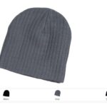 Acrylic Knit Beanie With Cable Row Feature
