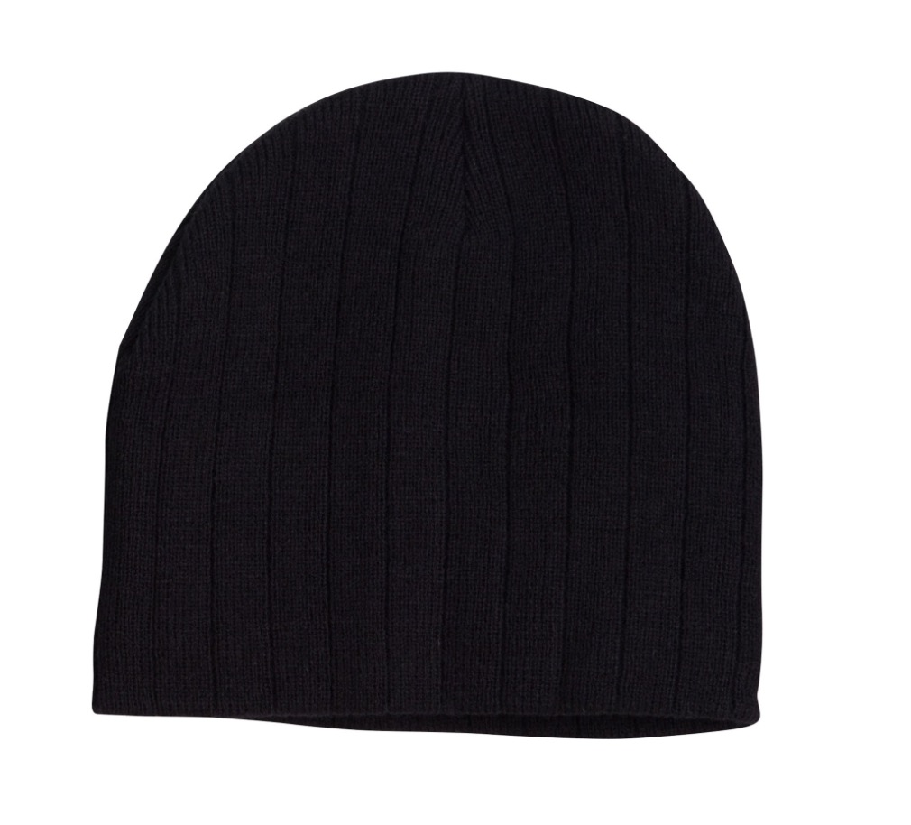 Cable Knit Beanie With Fleece Head Band