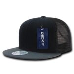 6 Panel Flat Bill Trucker Cap