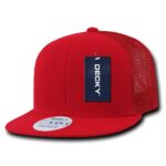 6 Panel Flat Bill Trucker Cap