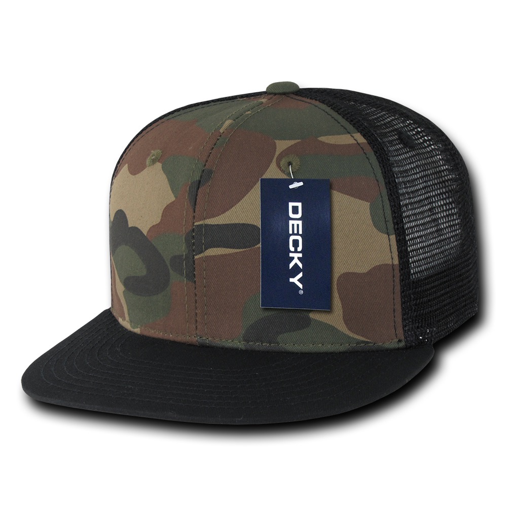 Camo Flat Bill Trucker
