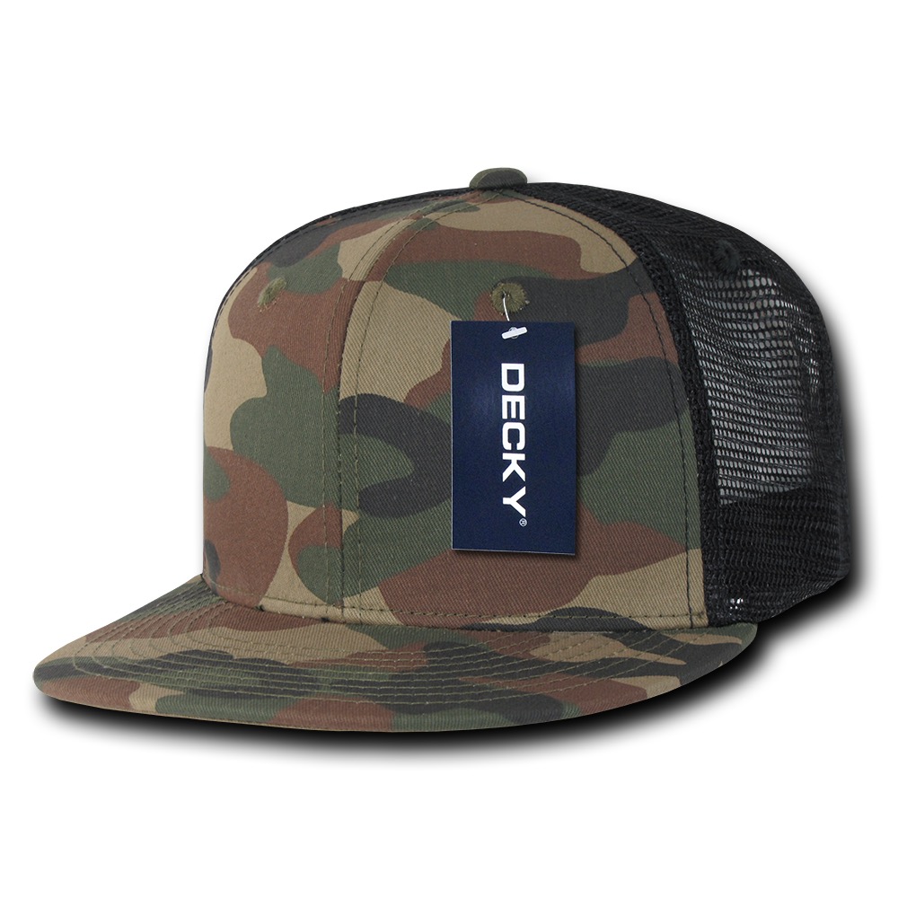 Camo Flat Bill Trucker