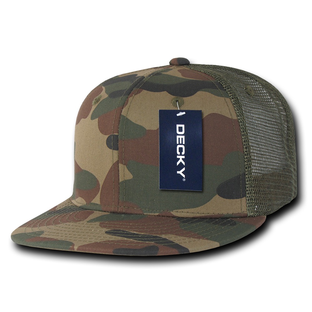 Camo Flat Bill Trucker