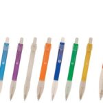 Plastic Pen Click Action With Frosted Colour Barrel Ergonomic Grip Satin