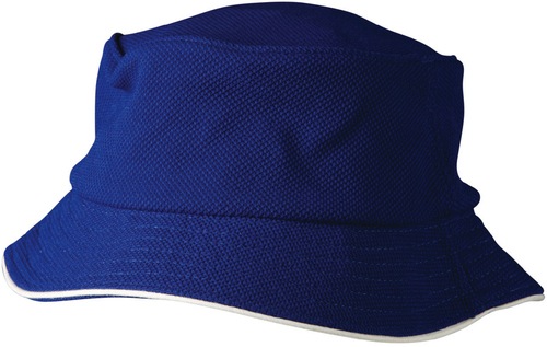 Pique mesh with sandwich trim bucket hat