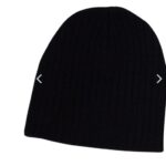 Acrylic Knit Beanie With Cable Row Feature