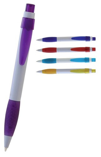 Plastic Pen Push Action Rubber Grip Enzo