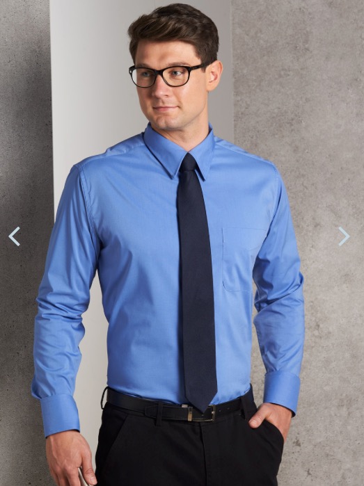 Mens L/S Teflon Business Shirt