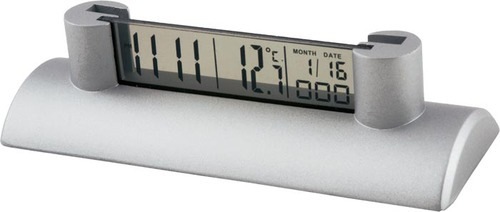 Desk Business Card Holder With Lcd Clock