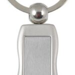 Key Ring With Satin Metal Inlay