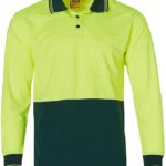 Hi-Vis Cooldry Safety Polo L/S